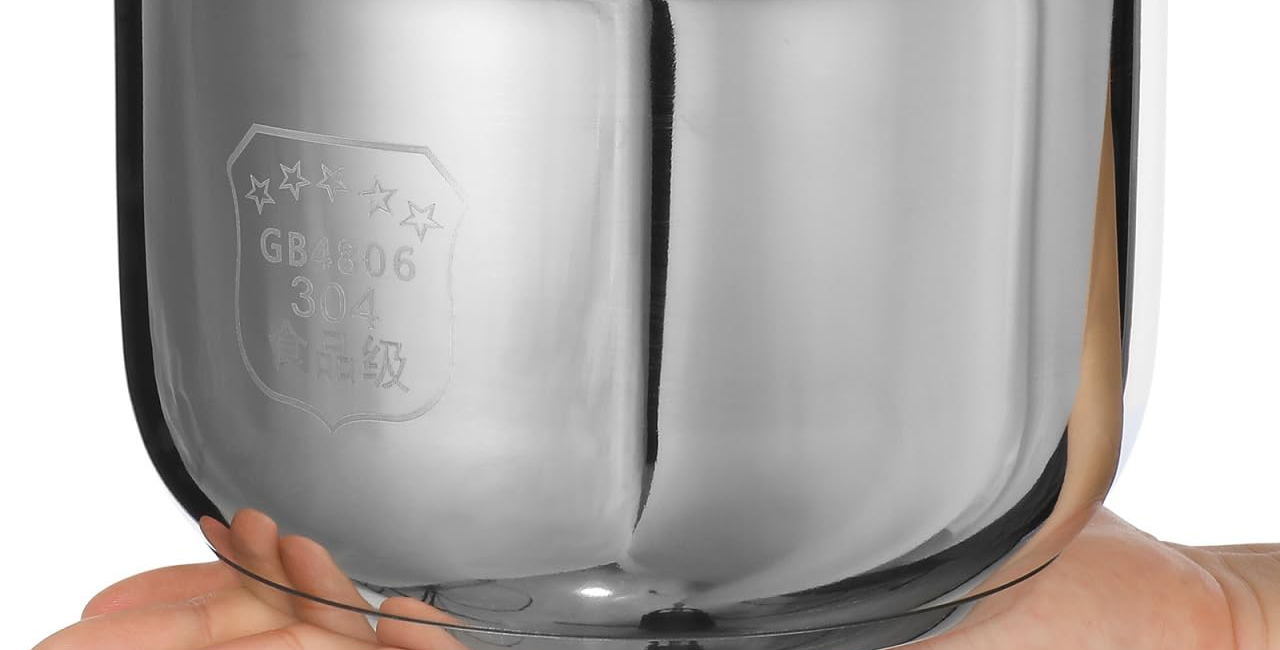 DOITOOL Stainless Steel Inner Cooking Pot 2L Rice Cooker Inner Pot Replacement Cooker Inner Pot, Stainless Steel Cooking Pot
