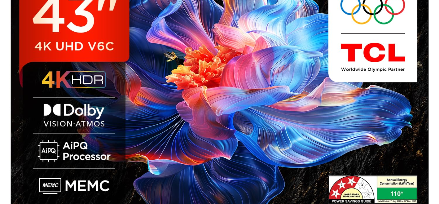 TCL 108 cm (43 inches) Metallic Bezel Less Series 4K Ultra HD Smart LED Google TV 