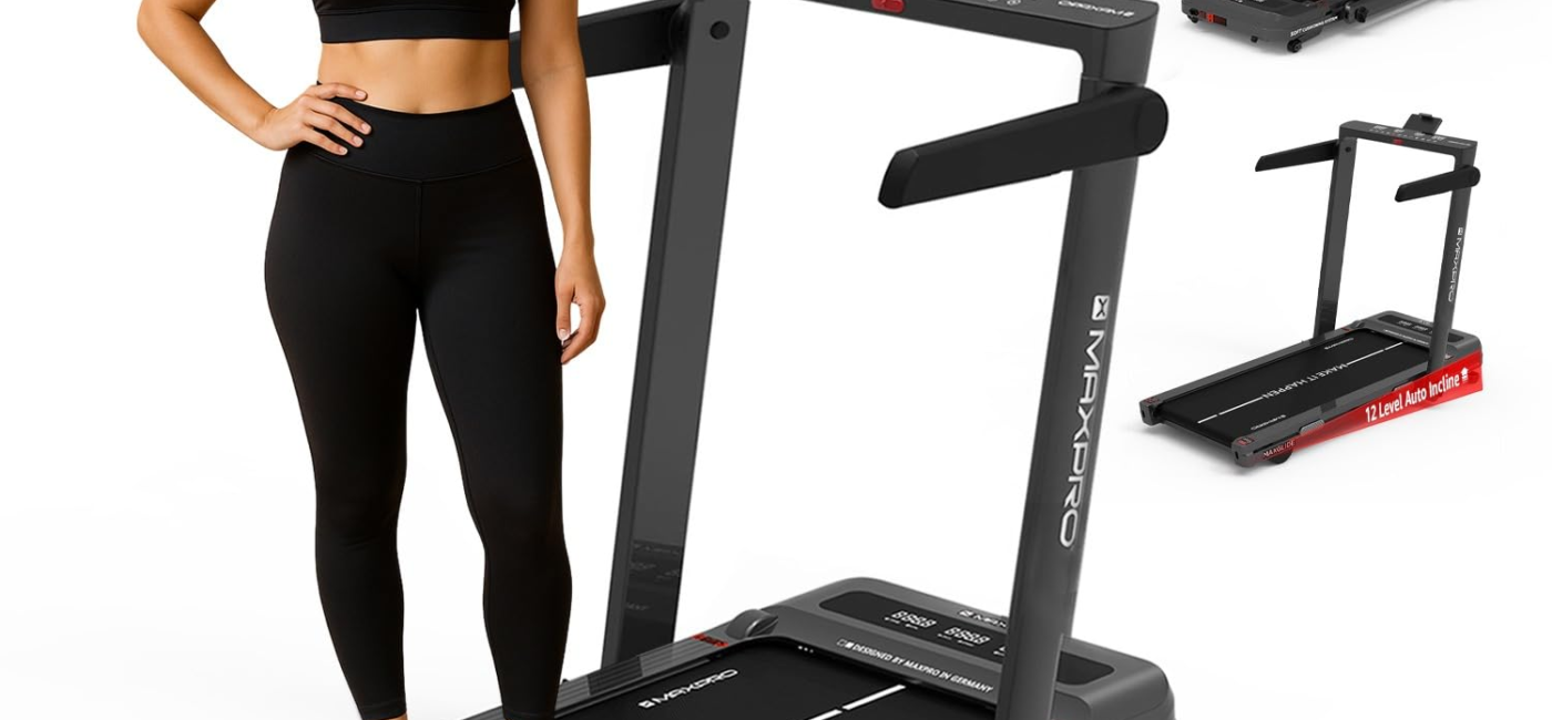 Maxpro 12% Auto Incline Glide 4.5HP Peak Motor 3-in-1 Foldable Treadmill for Home | Walking Pad
