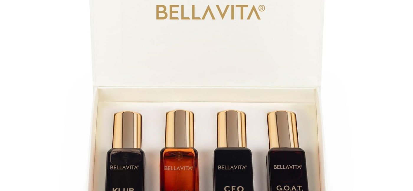 Bella Vita Luxury | Long Lasting Men Perfume Gift Set | 4x20ml | Perfume for Man | Gift for Man | Woody, Citrusy, Oud Premium Fragrance | KLUB, OUD, CEO, G.O.A.T